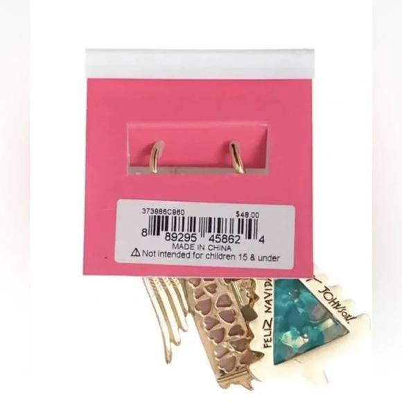 BETSEY JOHNSON Christmas Holiday Angel & Christmas Tree Mismatch Earrings NWT - Picture 2 of 3